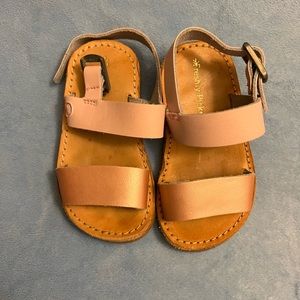 Freshly picked light pink and rose gold sandals